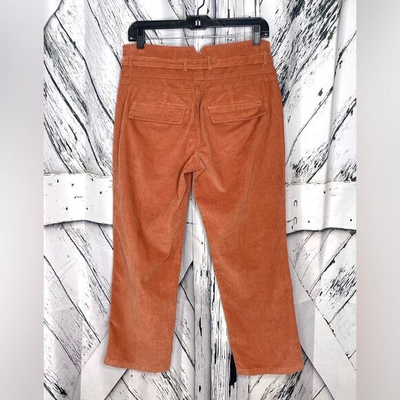 Sundance Emily Paper Bag Corduroy Pants Rust 8P NWOT - Picture 3 of 8